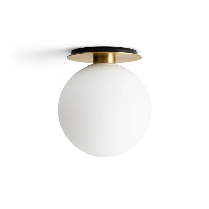 TR wall and ceiling light from Audo in brass / matt opal light source