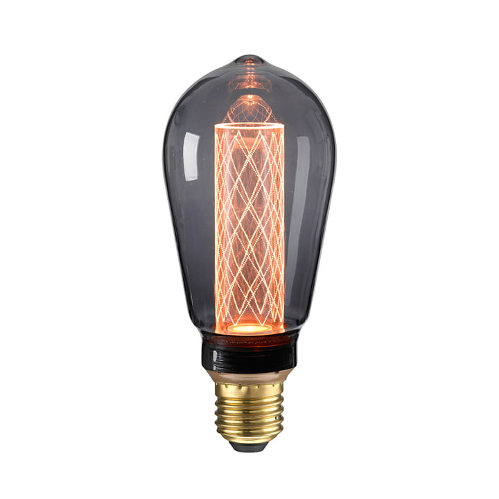 LED Circus bulb Ø 65 mm, E27 / 2.5 W, black by NUD Collection