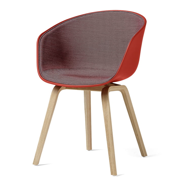 About A Chair AAC 22 from Hay in clear lacquered oak / warm red (Surface 650)