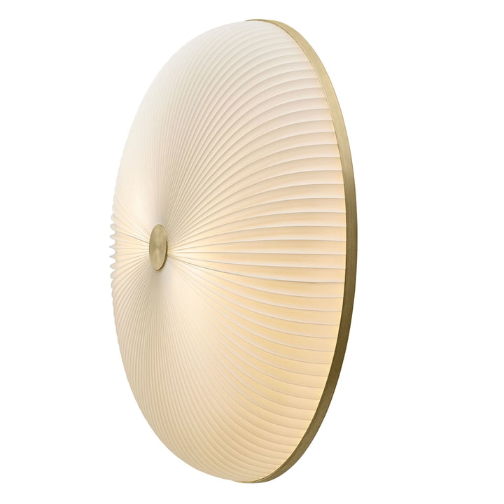Lamella wall and ceiling lamp Ø 50 cm from Le Klint in gold / white