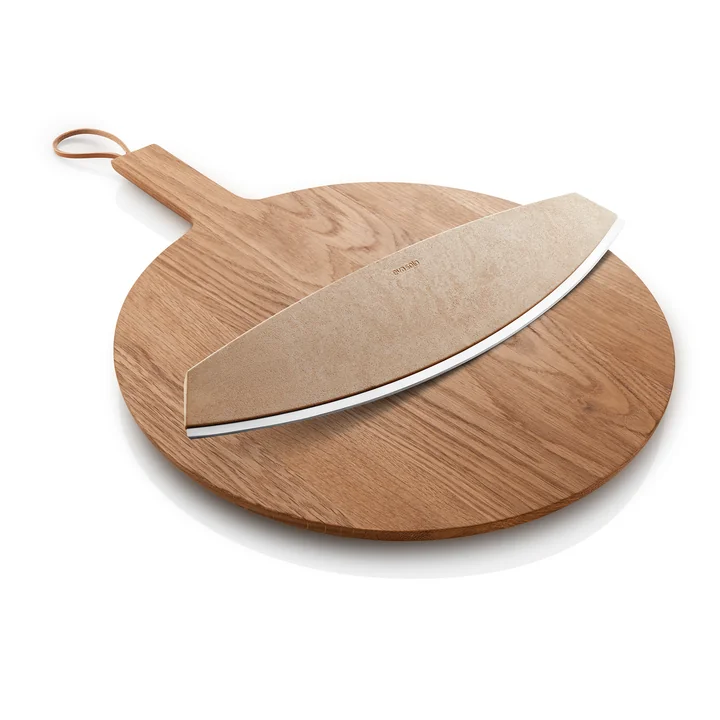 Nordic Kitchen Wooden Cutting Board and Nordic Kitchen Pizza and Herb Knife by Eva Solo