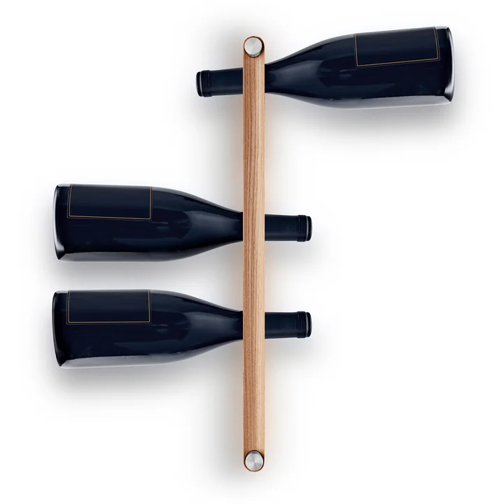 Nordic Kitchen wall-mounted wine rack by Eva Solo oiled in oak