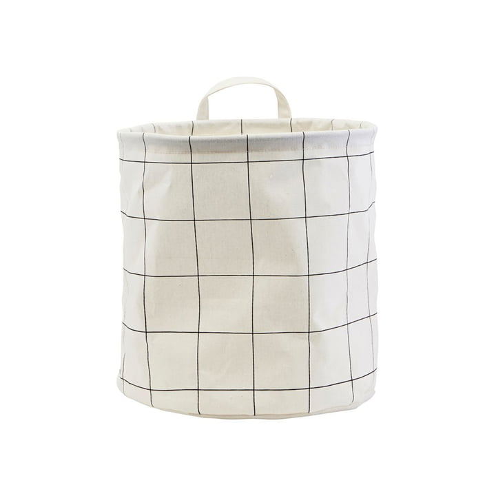 Storage basket Squares Ø 30 x H 30 cm from House Doctor in black / white