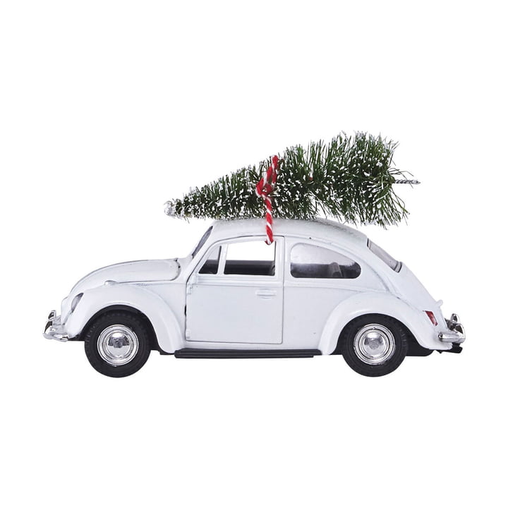 Xmas Cars Decorative cars 12,5 cm from House Doctor in white