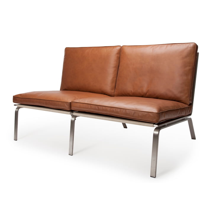 Man sofa 2-seater by Norr11 in vintage leather cognac (21000)