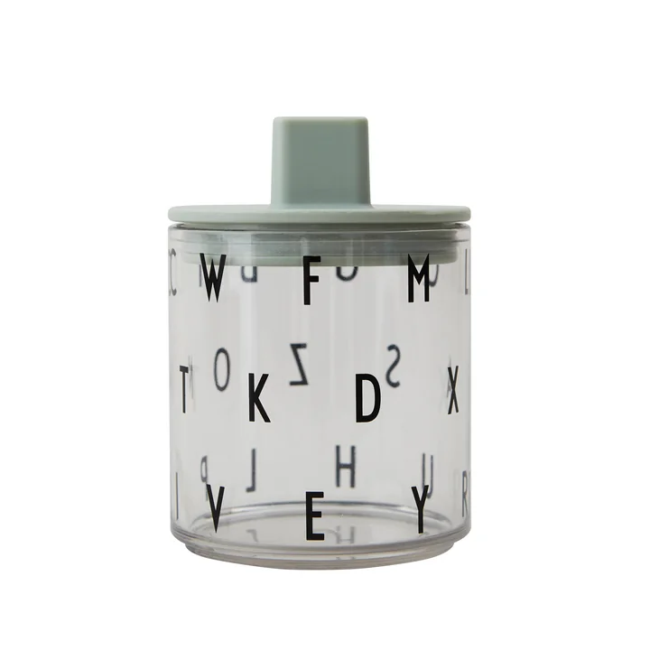 Drinking attachment for AJ Kids Personal drinking glass from Design Letters in green with glass