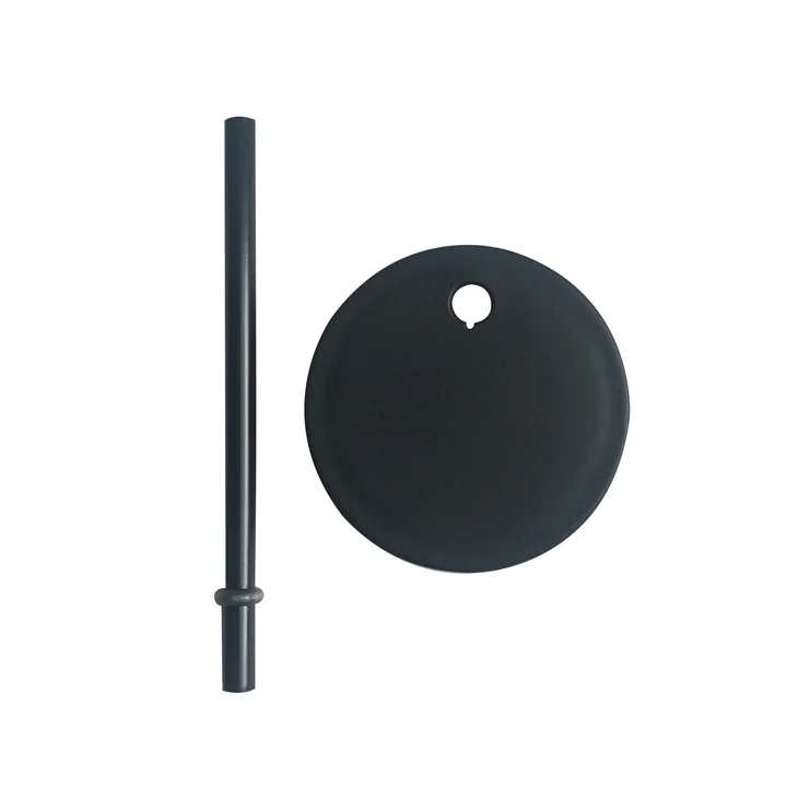 Straw and lid for AJ Kids Personal drinking glass from Design Letters in black