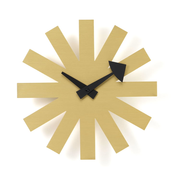 Asterisk Clock from Vitra in brass