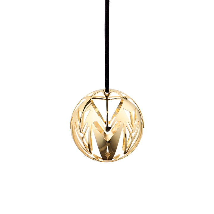 Karen Blixen Christmas ball Ø 6,5 cm by Rosendahl in gold-plated