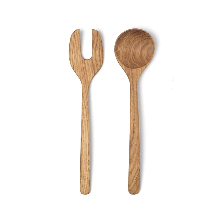 Menageri salad servers from Kay Bojesen in oak
