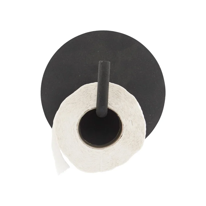 Toilet paper holder text, black by House Doctor