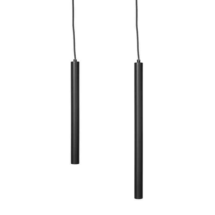Pipe One and Two LED pendant luminaire from Norr11 in black