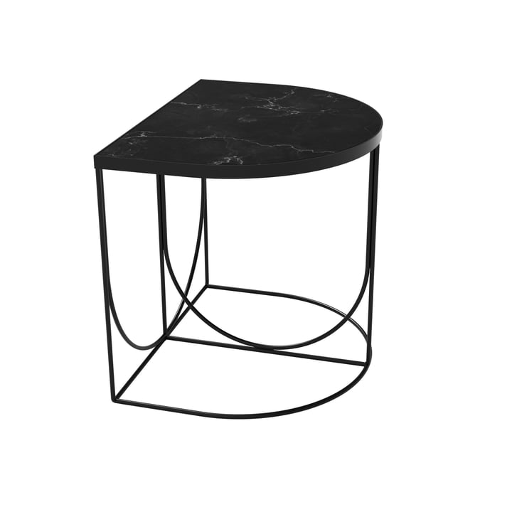 Sino Side table 40 x 50 cm from AYTM in black / marble black