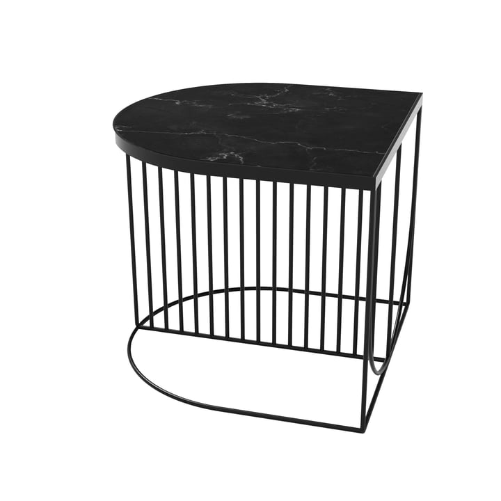 Sino coffee table 50 x 50 cm from AYTM in black / marble black