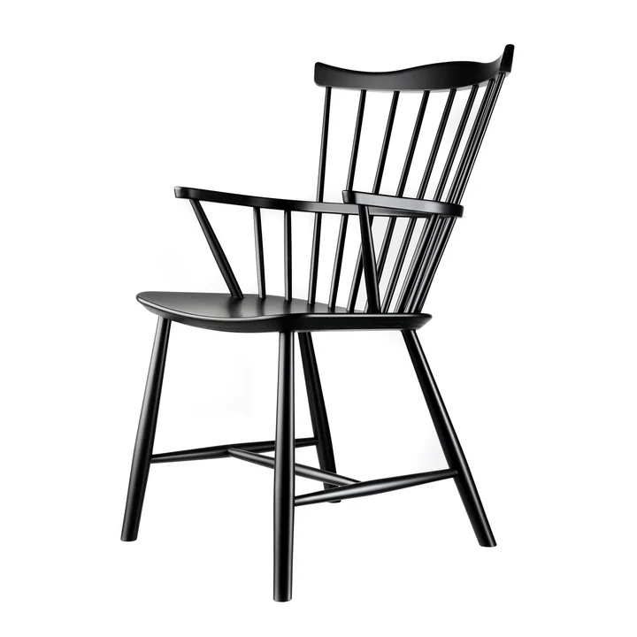 J52B Armchair, black beech by FDB Møbler