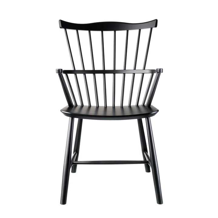 J52B Armchair, black beech by FDB Møbler