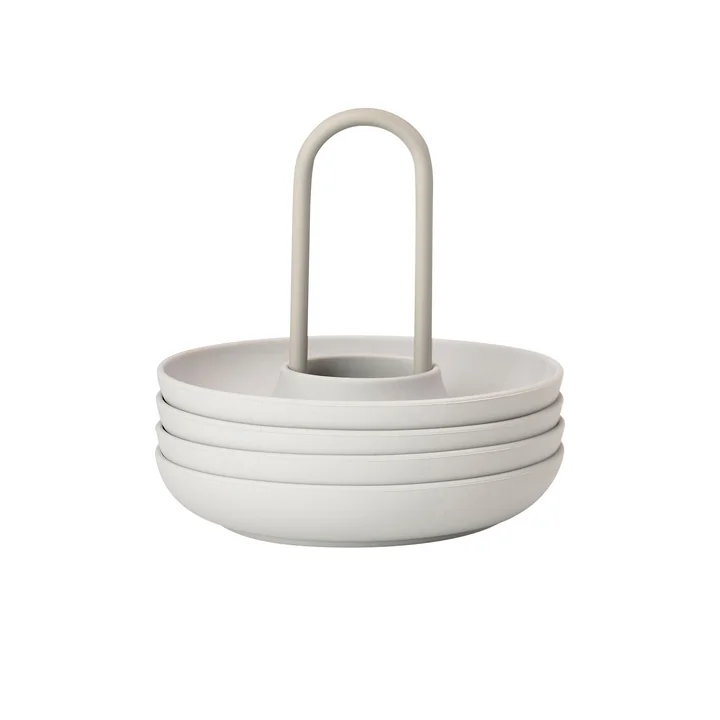 Singles Egg cup with holder from Zone Denmark in warm gray (set of 4)