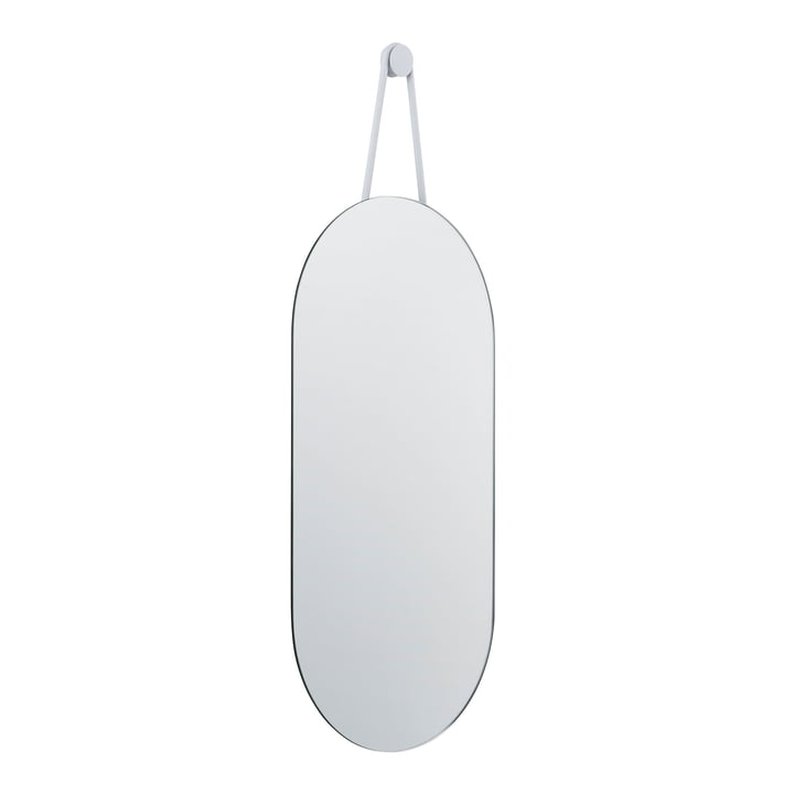 A-Series wall mirror oval 60 x 30 cm from Zone Denmark in soft grey