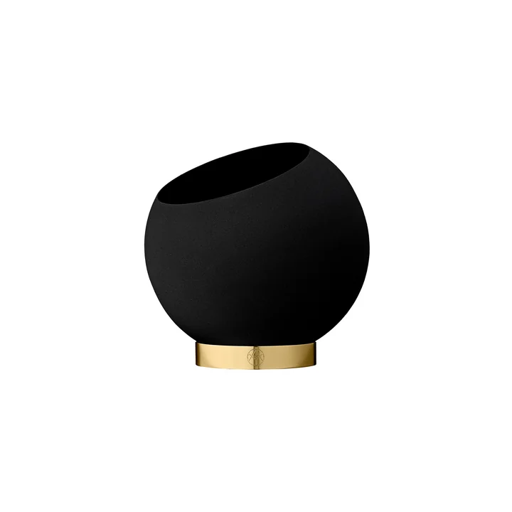 Globe flower pot, Ø 17 x H 15.4 cm, black by AYTM