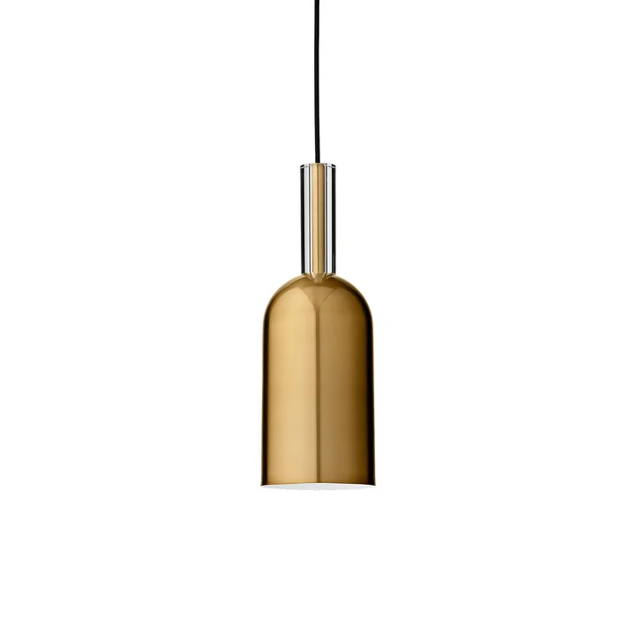 Luceo pendant lamp, Ø 12 x H 35 cm, gold / clear by AYTM