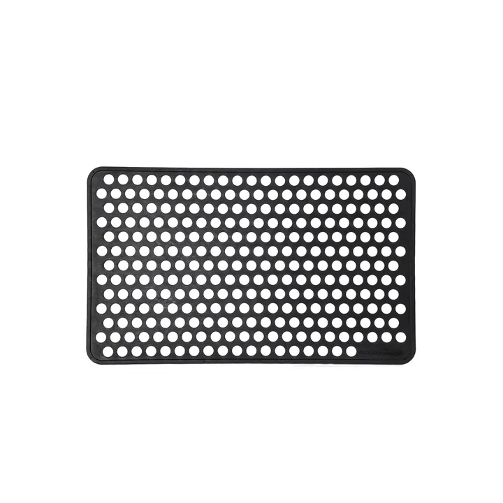 Rubber foot doormat 45 x 75 cm dot from tica copenhagen in black