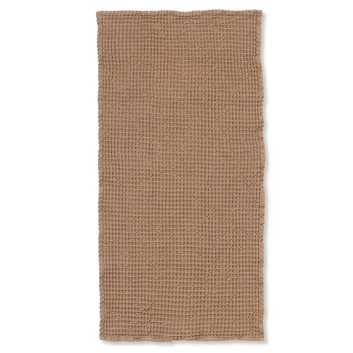 Organic Bath towel 140 x 70 cm from Ferm Living in brown