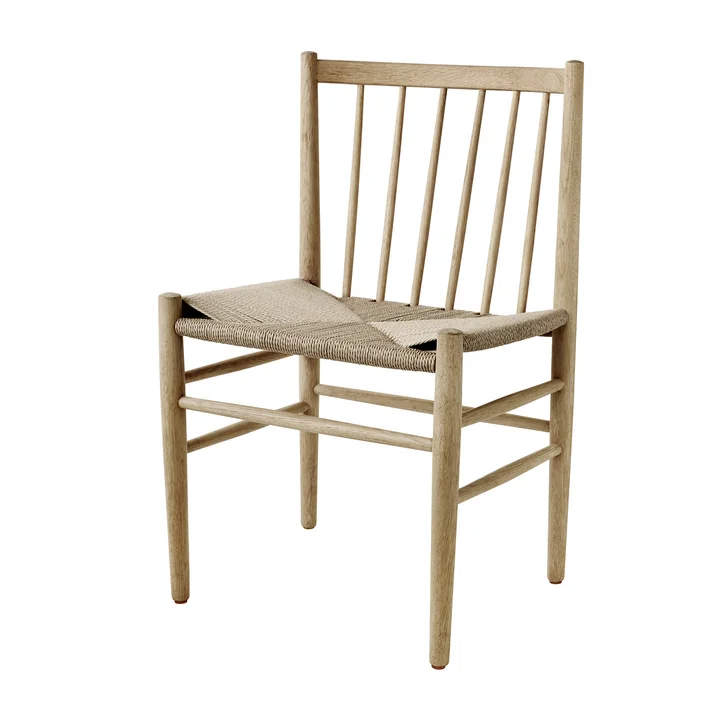 J80 Chair, matt lacquered oak / natural wickerwork from FDB Møbler