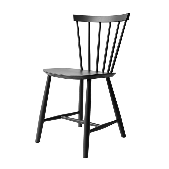 J46 Chair, beech black from FDB Møbler