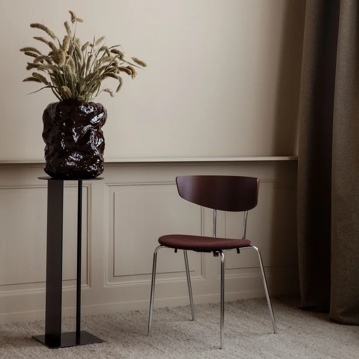 Tuck floor vase Ø 34 x H 40 cm from Ferm Living in reddish brown