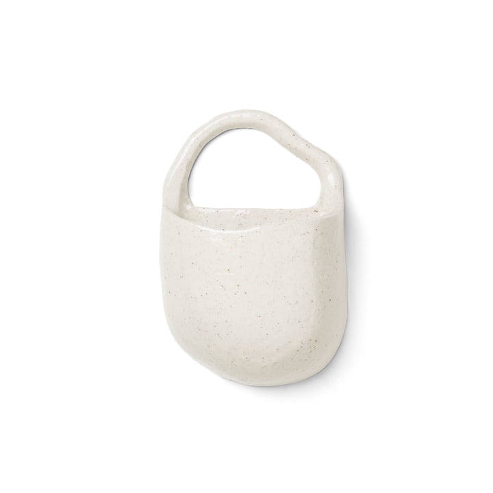 Speckle wall vase pocket by ferm Living in off-white