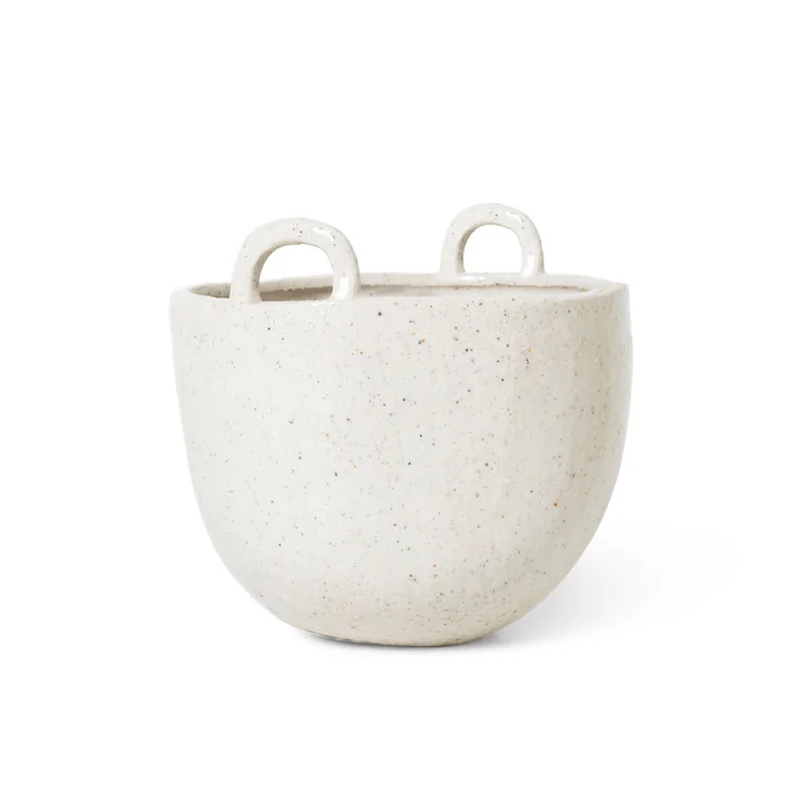 Speckle Plant pot, Ø 18.5 x H 19 cm from Ferm Living in off-white