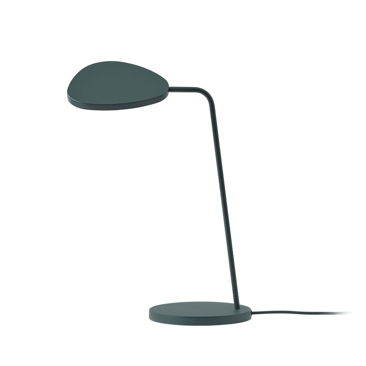 Leaf LED table lamp from Muuto in dark green