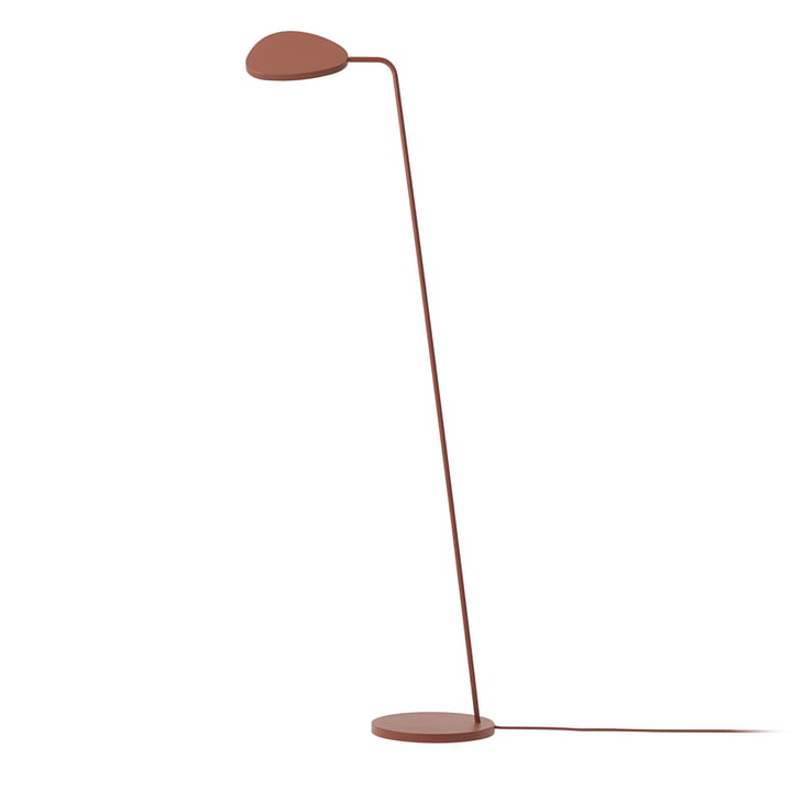 Leaf LED floor lamp from Muuto in copper-brown