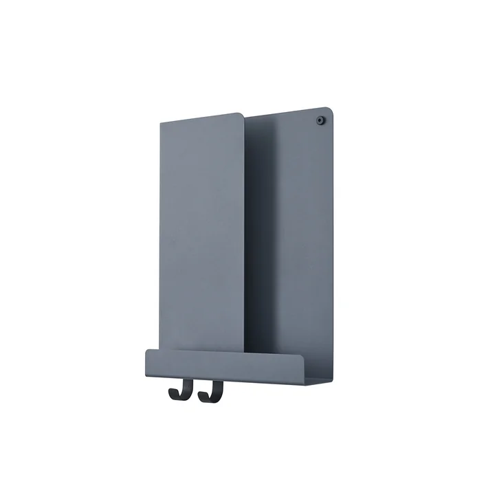 Folded Shelves 2 9. 5 x 40 cm from Muuto in blue-grey