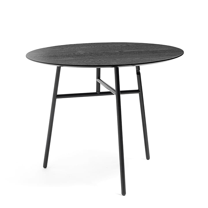 Tilt folding table Ø 90 x H 74 cm by Hay in black