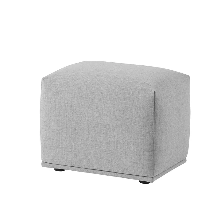 Echo Pouf 52 x 38 cm by Muuto in light grey (Remix 123)
