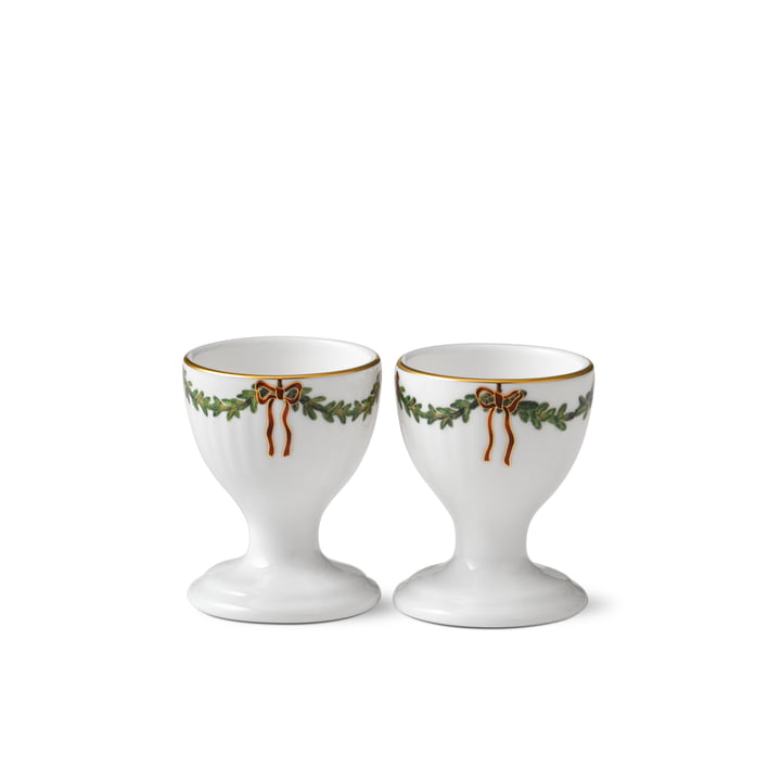 Star Fluted Christmas Eggcup (Set of 2) from Royal Copenhagen
