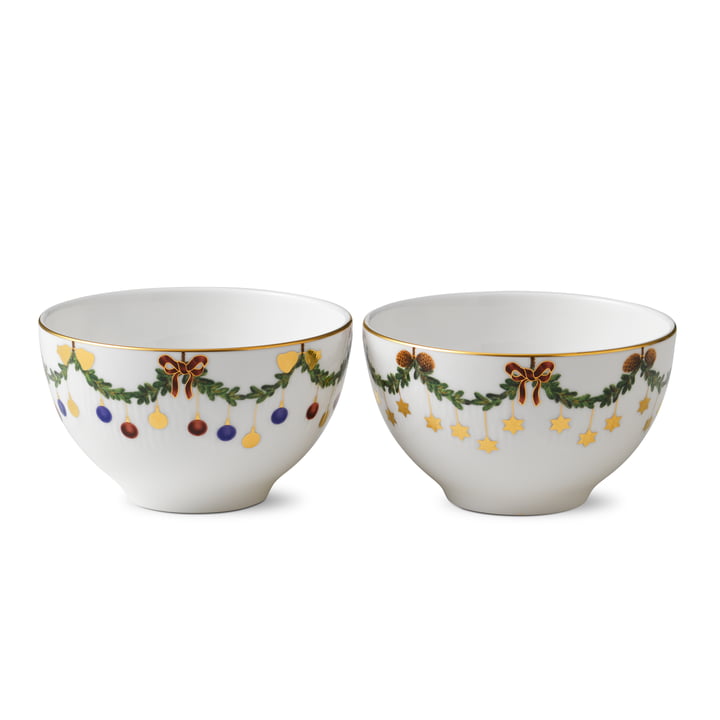 Star Fluted Christmas Bowl 30 cl from Royal Copenhagen (set of 2)