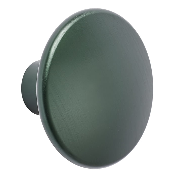 Wall hook " The Dots Metal " single large from Muuto in dark green