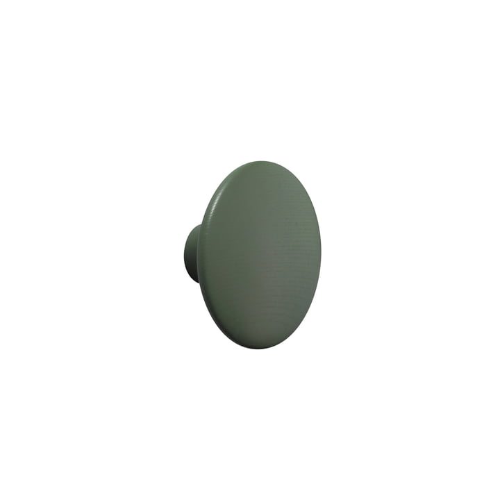 Wall hook "The Dots" single X-Small from Muuto in dark green