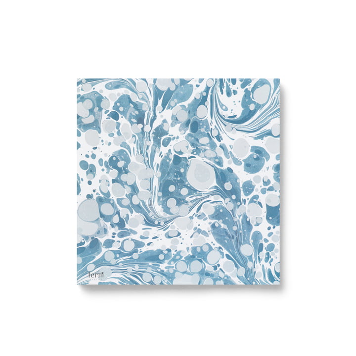 Paper napkins marbled by ferm Living in dusty blue (20 pcs.)