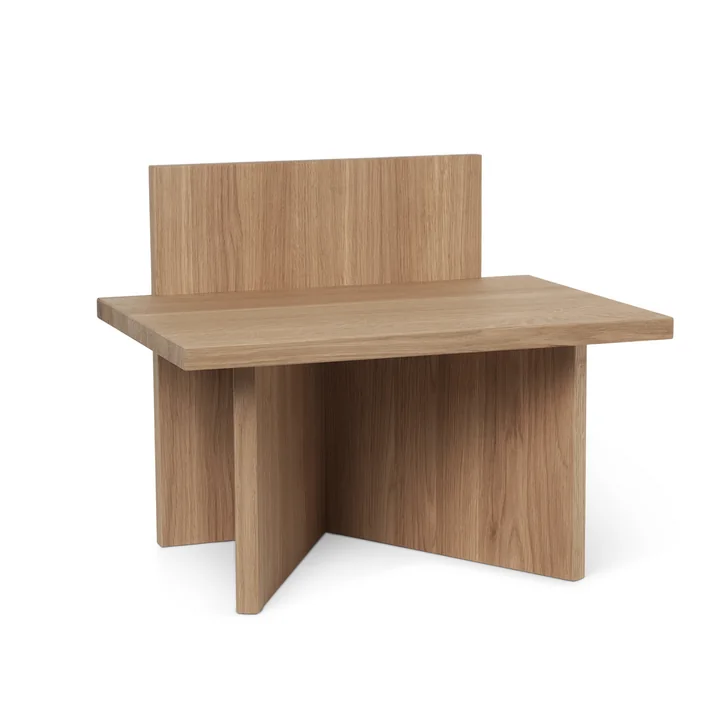 Oblique stool/ shelf from Ferm Living in oak matt lacquered