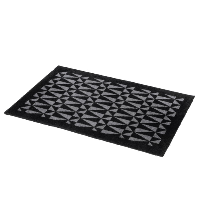 Graphic doormat 60 x 90 cm from tica copenhagen in black / grey