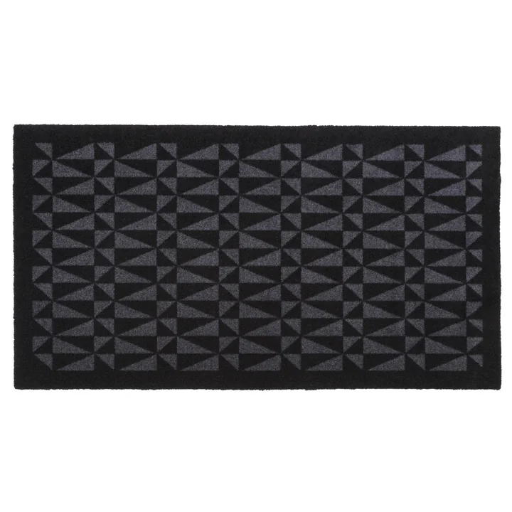 Graphic doormat 67 x 150 cm from tica copenhagen in black / grey