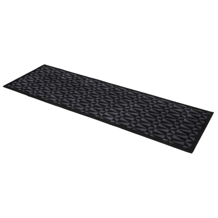 Graphic doormat 67 x 200 cm from tica copenhagen in black / grey