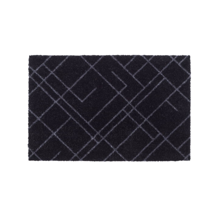 Lines Doormat 40 x 60 cm from tica copenhagen in black / grey