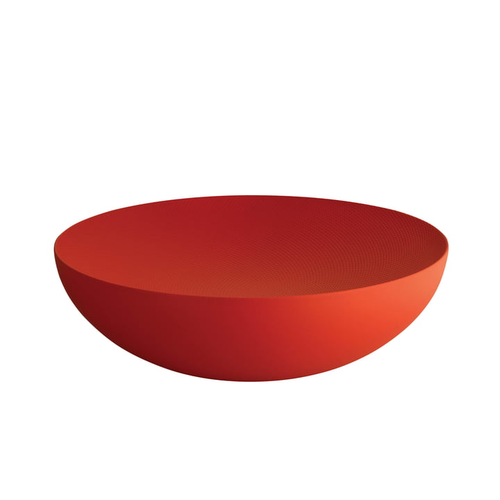 Double-walled bowl Ø 32 x H 9,5 cm from Alessi in red with relief decoration