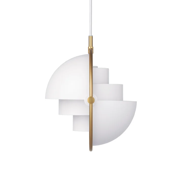 Multi-Lite Pendant light S from Gubi in brass / white