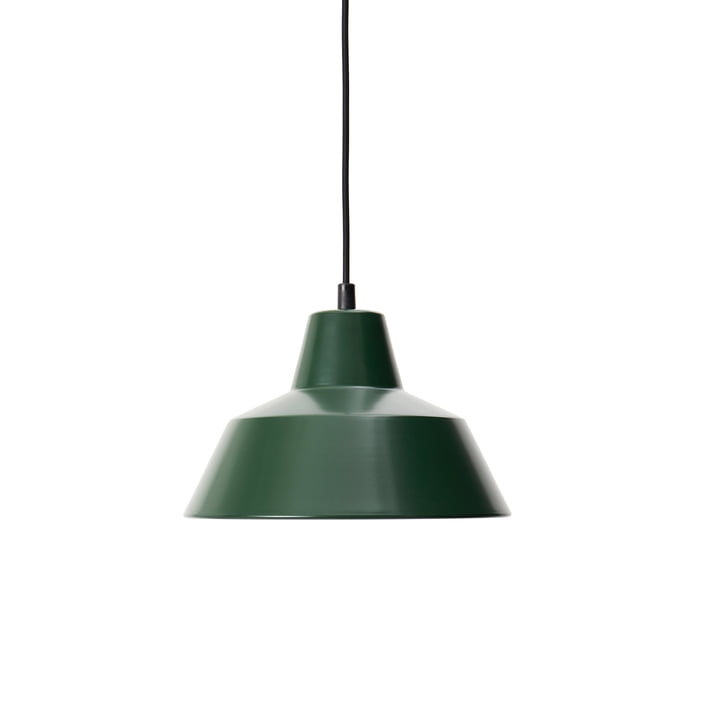 Workshop Lamp W2, racing green / black by Made by Hand
