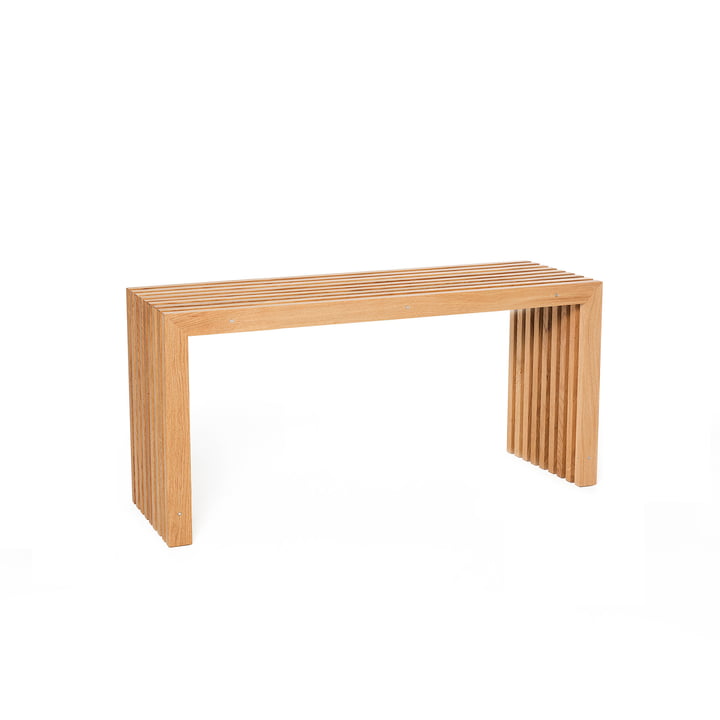 Bench from oak slats, L 80 cm / oiled oak from Raumgestalt